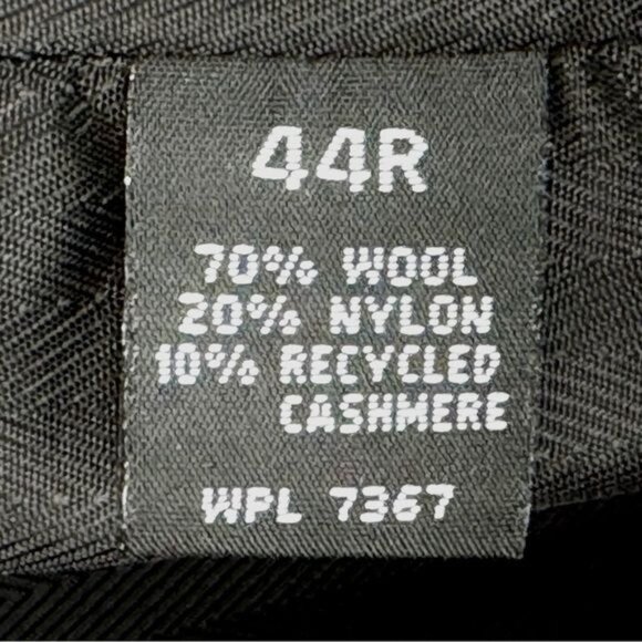 Alfani Trench Coat doble Breasted Black Cashmere & wool Blend size 44R - Picture 6 of 10